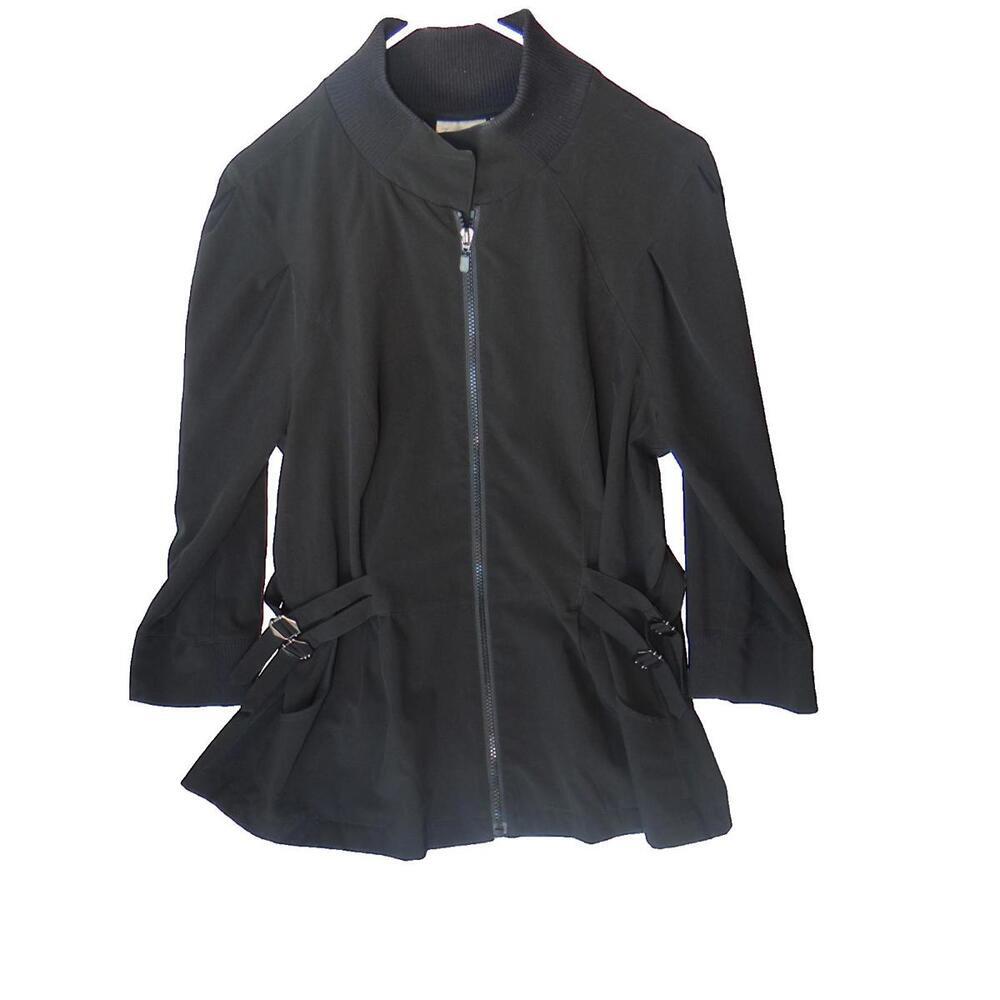 Zenergy‎ by Chico's Black Women's Zip-Up Scrub Style Jacket Size 2